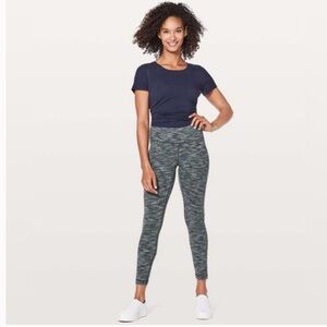 Lululemon Wunder Under High-Rise 7/8 Tight Wee Are From Space Black Slate Size 4